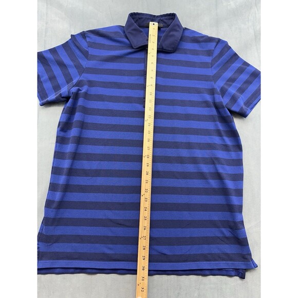 Greyson Men's XL Blue Big Stripe Short Sleeve Golf Polo Shirt Pima Cotton - Picture 6 of 7